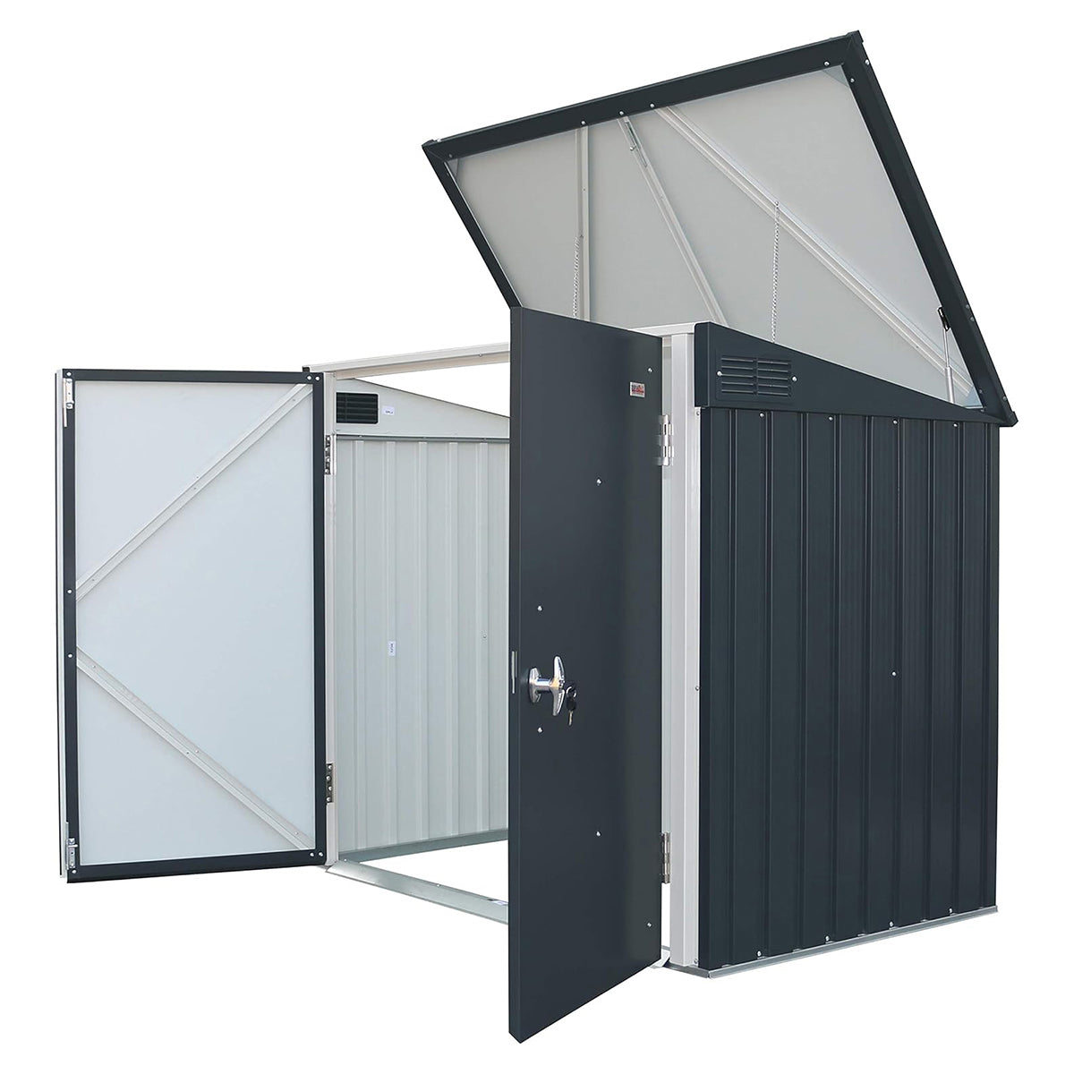 Outdoor Grey Anthracite Metal Storage Box 770 L_4