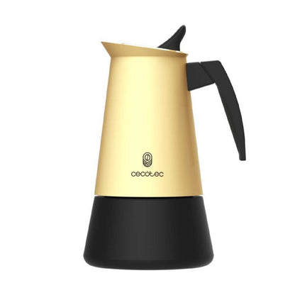 Cecotec Cafetera Italiana Piccolina 200 Beige. 100ml, 2 Tazas De Café, Acero Inoxidable, Apta Todas Superficies, Filtro_1