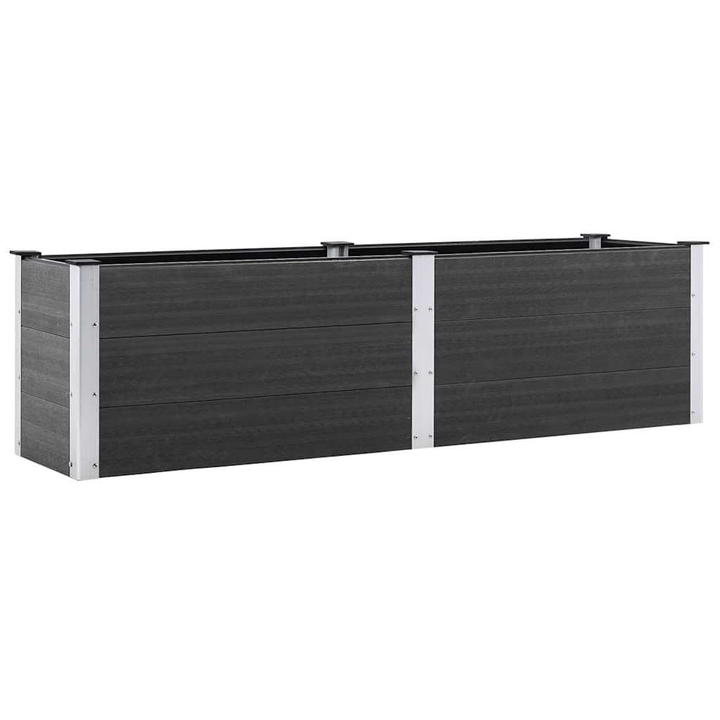 Arriate Elevado De Jardín Wpc Gris 200x50x54 Cm_0