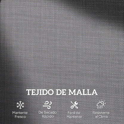 Outsunny Banco Balancín De 2 Plazas De Jardín Tubo De Metal 120x70x85 Cm Gris_5
