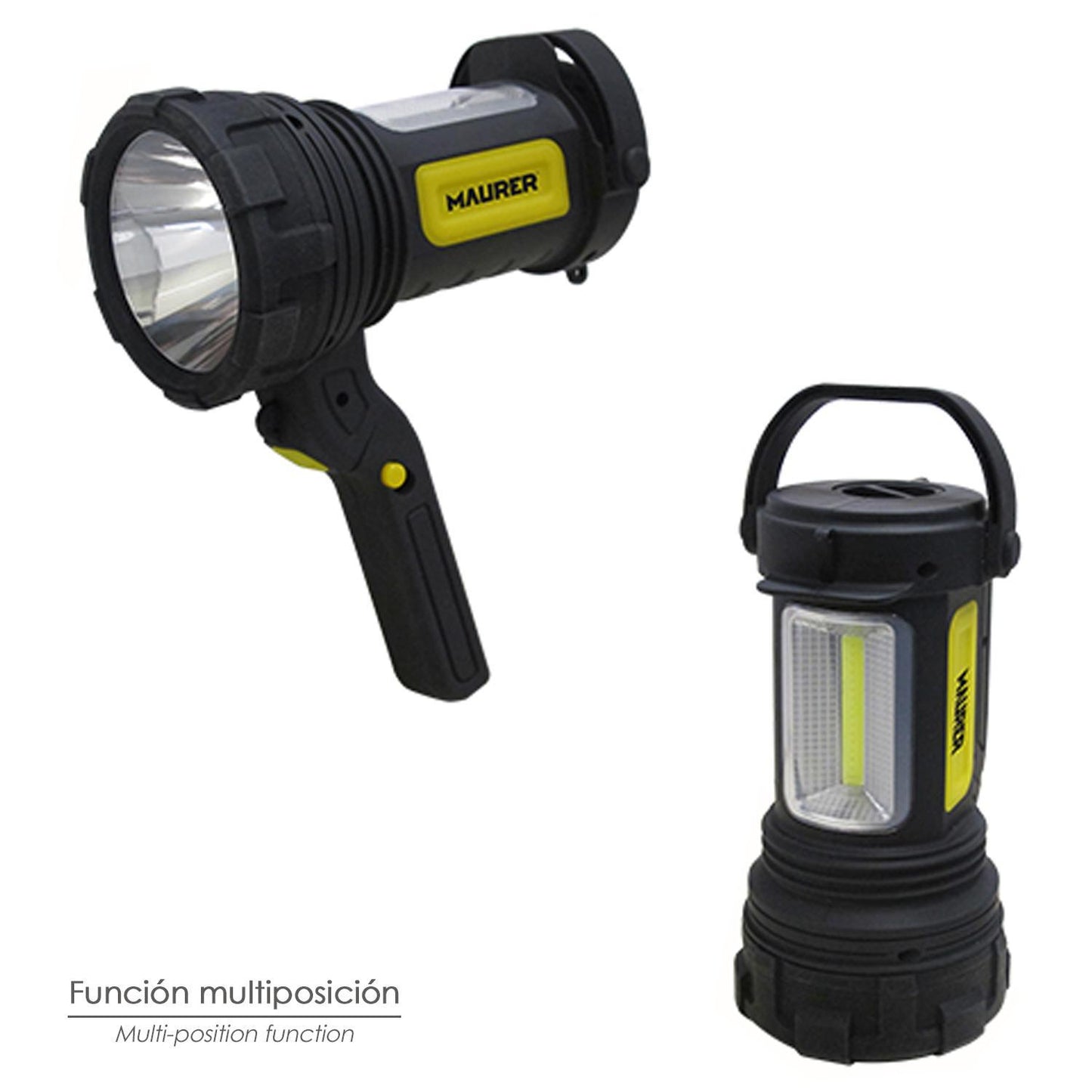 Linterna Led De Mano Multifunción Con Asa A Pilas (3 Aa) 200 Lumenes 3 Posiciones_3