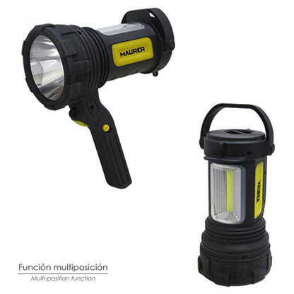 Linterna Led De Mano Multifunción Con Asa A Pilas (3 Aa) 200 Lumenes 3 Posiciones_3