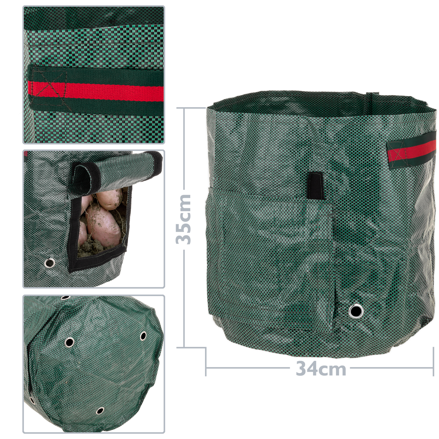 Bolsas De Cultivo Para Jardín 34 X 35 Cm 3 Unidades_1