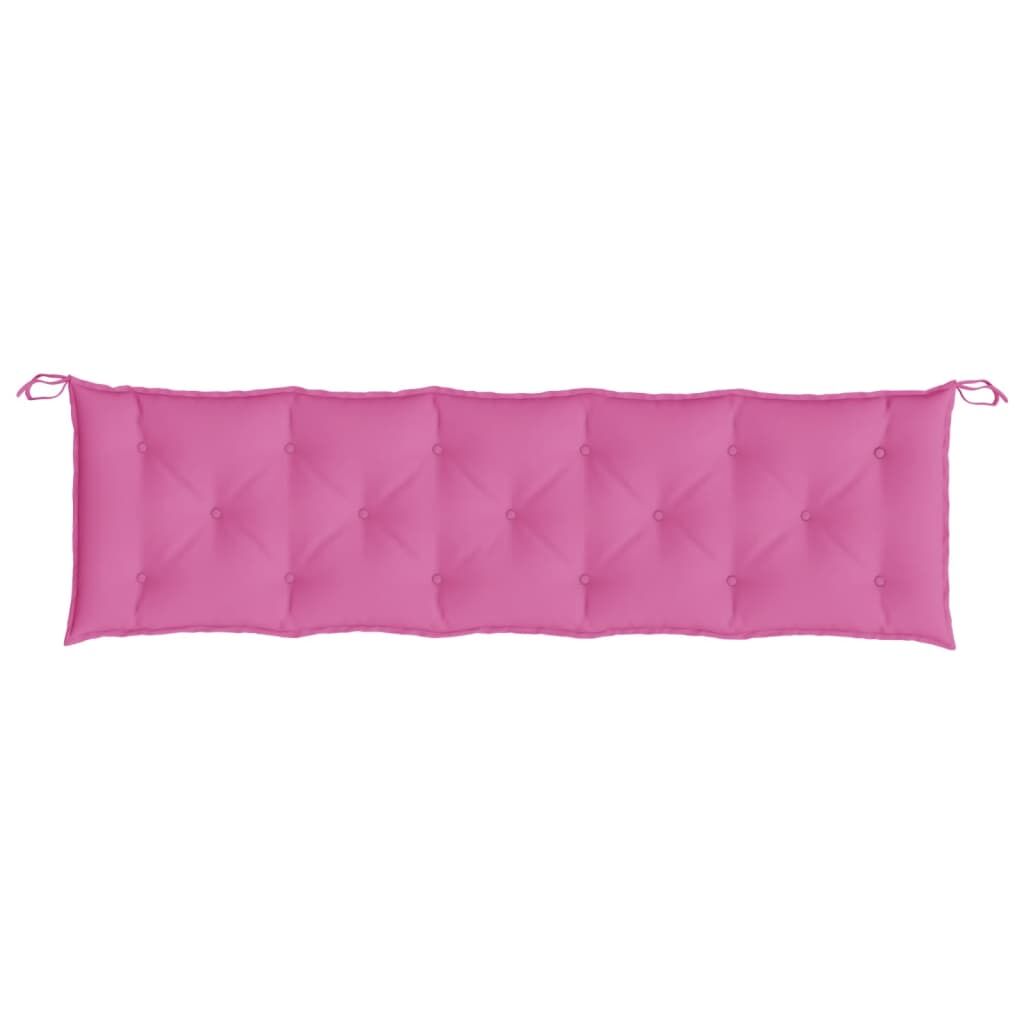 Vidaxl Cojín De Banco De Jardín Tela Oxford Rosa 180x50x7 Cm_3