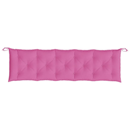 Vidaxl Cojín De Banco De Jardín Tela Oxford Rosa 180x50x7 Cm_3