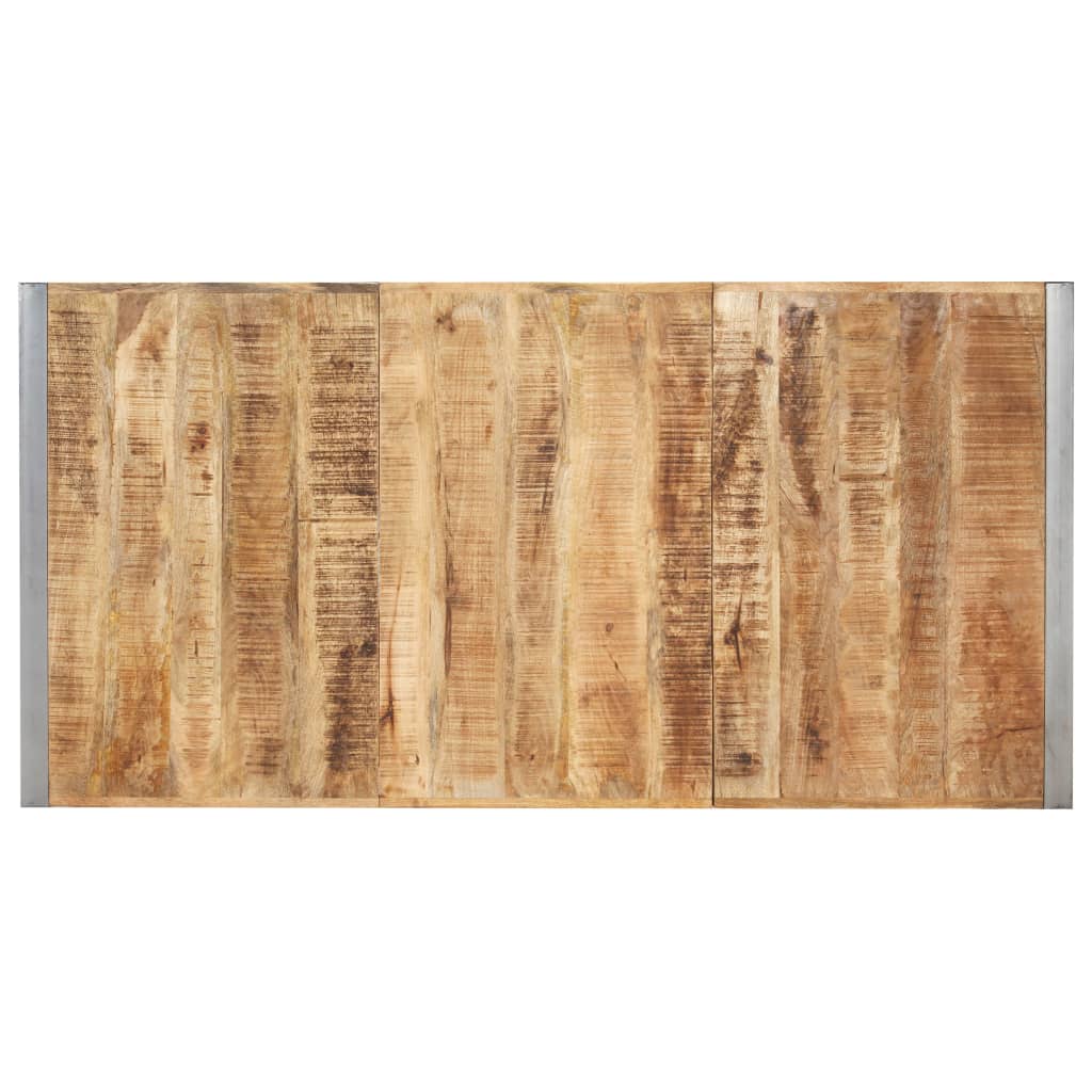 Mesa De Comedor Madera Maciza De Mango Rugosa 180x90x75 Cm_2