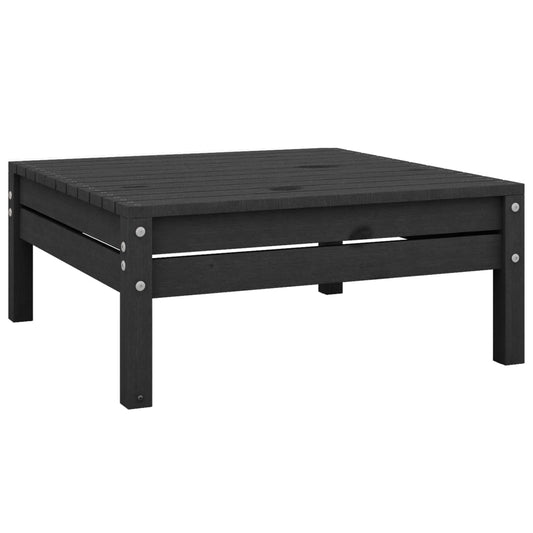 Juego De Muebles De Jardín 5 Pzas Madera De Pino Maciza Negro / Vetonek_0