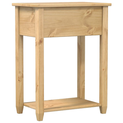 Mesa Consola Corona Madera Maciza De Pino 55x35x73 Cm_4