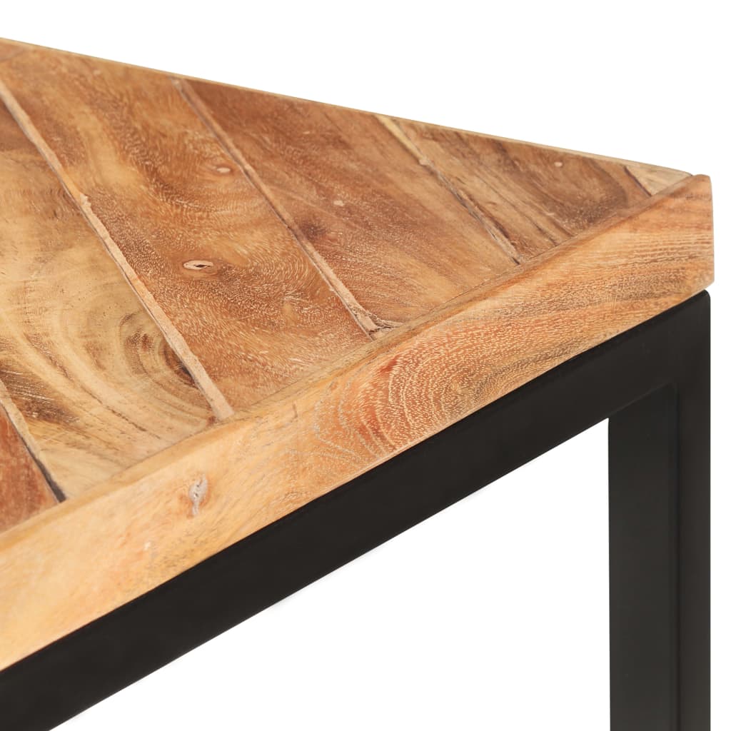 Mesa De Comedor Madera Maciza De Acacia Y Mango 200x90x76 Cm_4