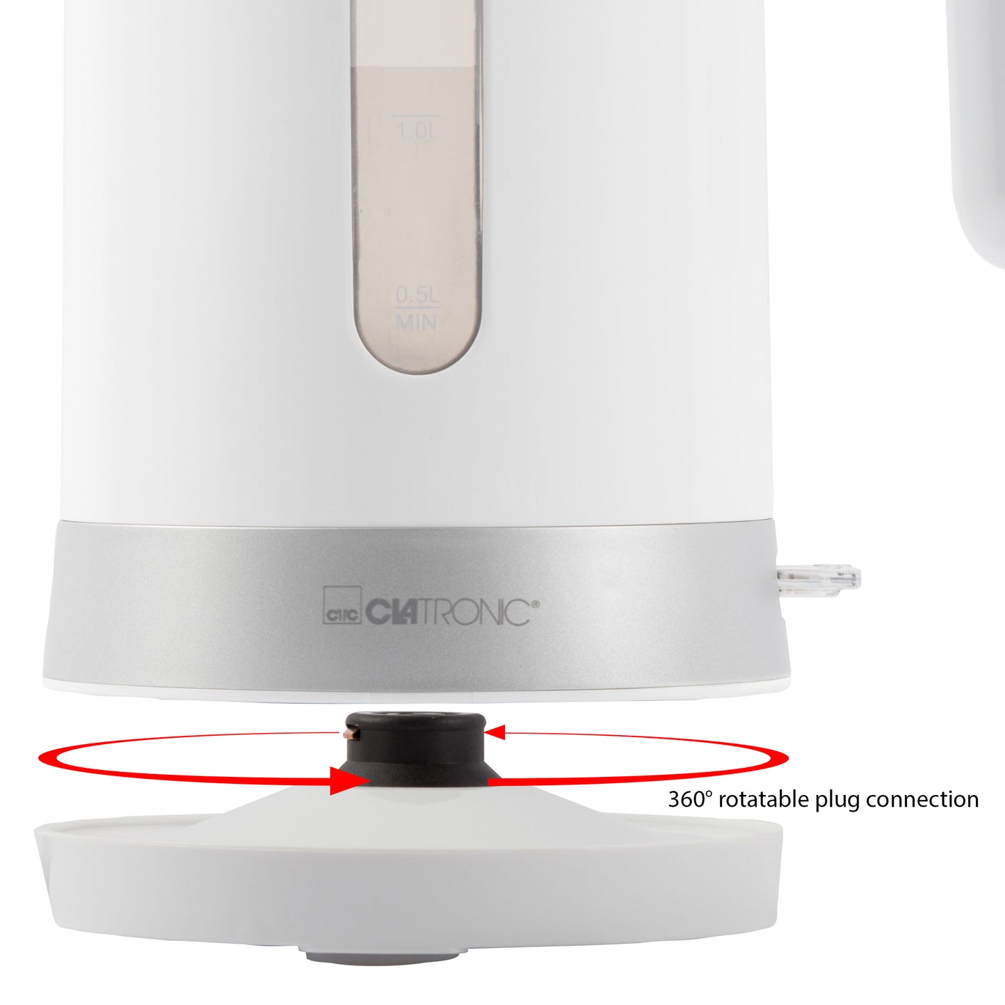 Hervidor Agua Eléctrico, 1,8 L, Sin Bpa, Resistencia Oculta, Inalámbrico, Apagado Automático Clatronic Wk 3452, 2200w