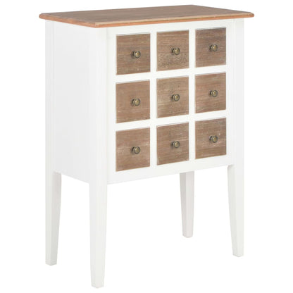 Aparador De Madera Maciza Blanco 54x30x80 Cm_0