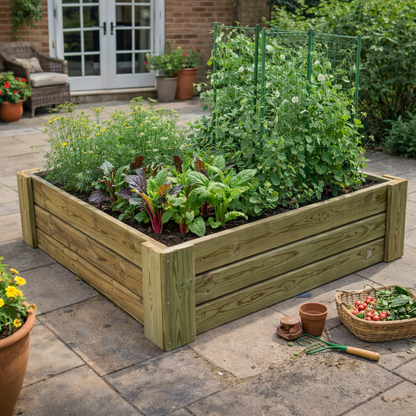 Cajón De Cultivo Solana. Altura De 30 Cm. Sin Base. Vidahuerto 120x120x30 Cm._4