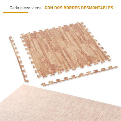 Homcom Alfombra Puzzle Niños 16 Piezas Eva Antideslizante_5
