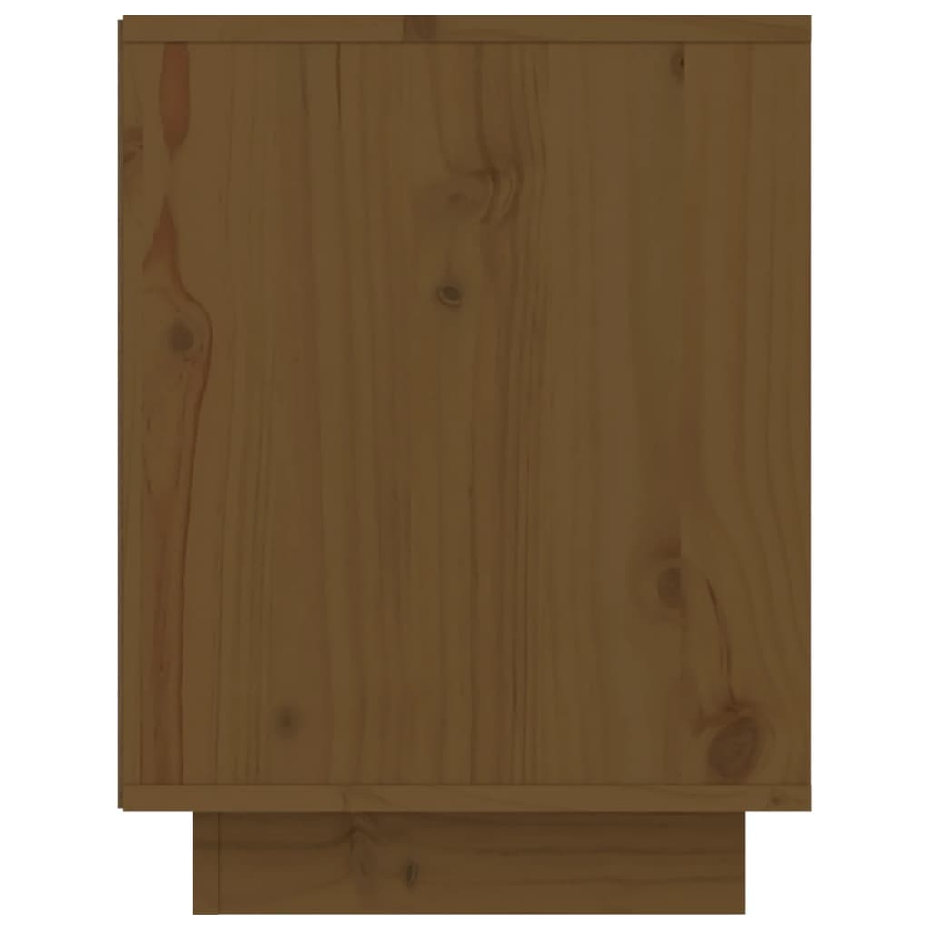 Armario Zapatero Madera Maciza De Pino Marrón Miel 60x34x45 Cm / Vetonek_2