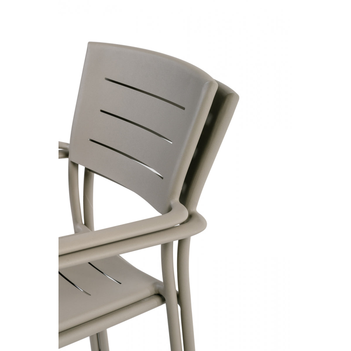 Lote De 4 Sillas De Jardín Apilables Inari Aluminio Beige Arena - Muebles De Jardín - 56x58xh85cm_2