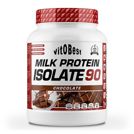 Milk Protein Isolate 90 - 1kg - Chocolate - Proteína De Aislado De Suero Isolate - Vitobest_0