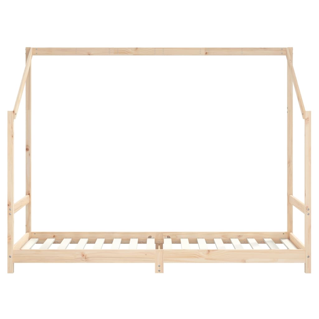Estructura De Cama Para Niños Madera Maciza De Pino 90x200 Cm / Vetonek_5