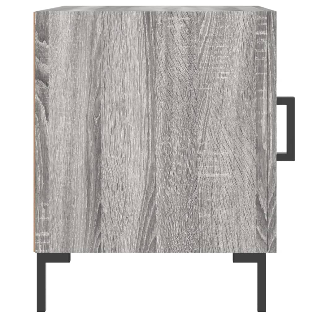Mesita De Noche Madera De Ingeniería Gris Sonoma 40x40x50 Cm_3