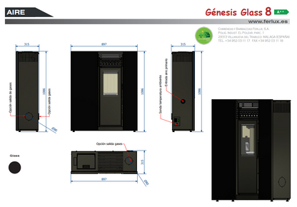 Bricosol Estufa De Pellets Genesis Glass 8 De Ferlux_2