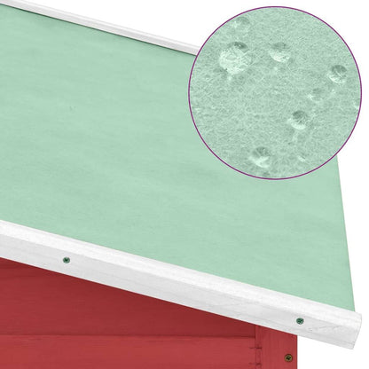 Vidaxl Gallinero Con Ponedero Madera Maciza Abeto Rojo Y Blanco_4