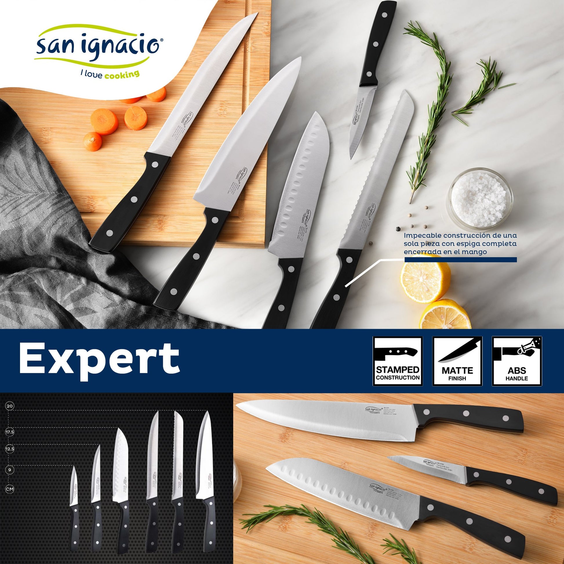 Cuchillo Panero 20cm Acero Inoxidable Expert_1