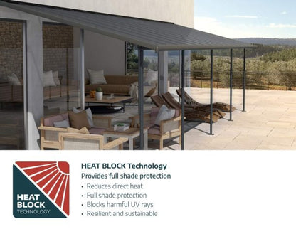 Pérgola adosada Capri 299x619 cm gris Canopia by Palram