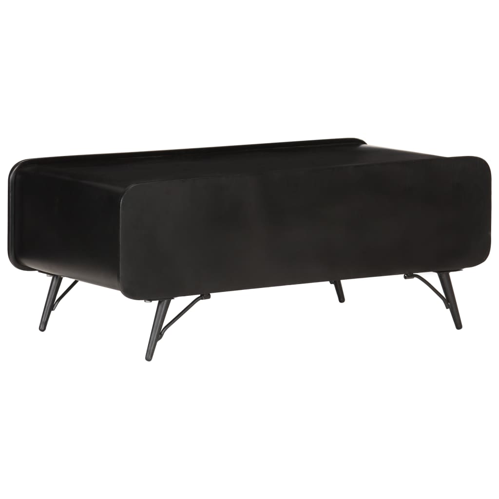 Mesa De Centro Madera Maciza De Mango 100x50x40 Cm_2