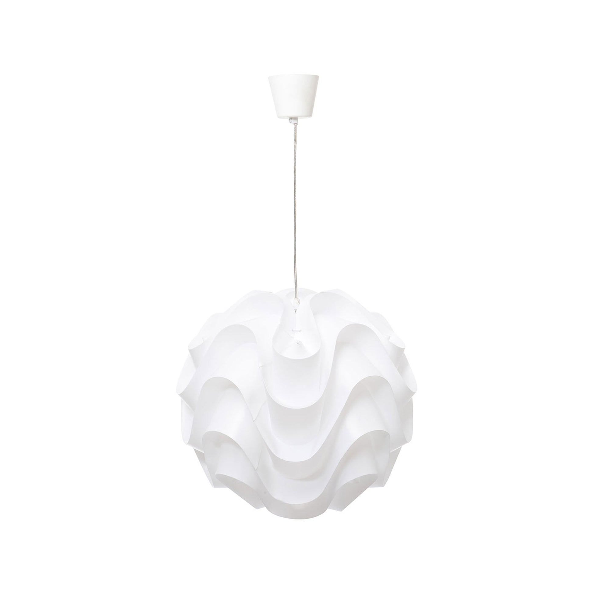 Lampara De Techo Modelo Happy Big, Pantalla Ligera Pvc, Ø42cm, Casquillo E27, Blanca_0