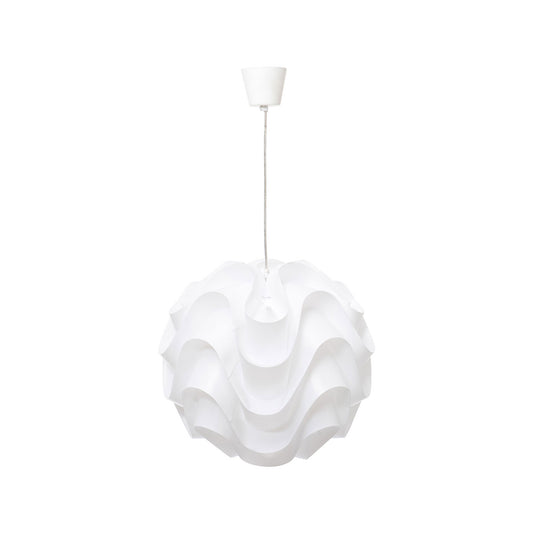 Lampara De Techo Modelo Happy Big, Pantalla Ligera Pvc, Ø42cm, Casquillo E27, Blanca_0