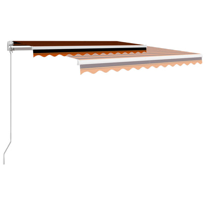 Toldo Manual Retráctil Naranja Y Marrón 300x250 Cm_2
