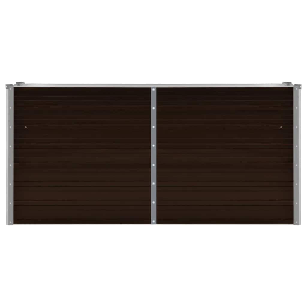 Arriate De Acero Galvanizado Marrón 160x40x77 Cm_3