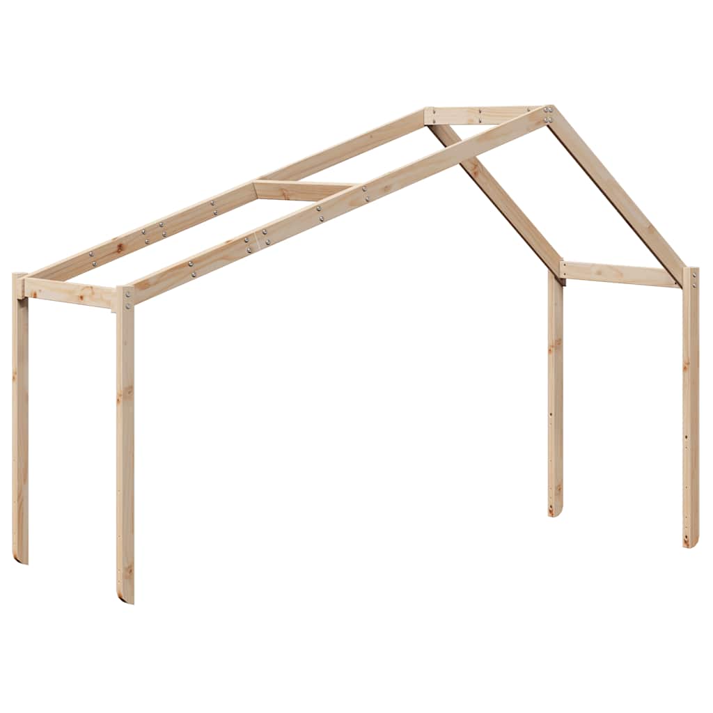 Techo De Cama Infantil Madera Maciza Pino 203x95,5x142 Cm_0