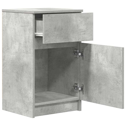 Mesilla De Noche Gris Hormigón 39x35x65 Cm Madera De Ingeniería_3
