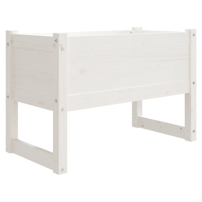 Jardinera Madera Maciza De Pino Blanco 78x40x52 Cm_0