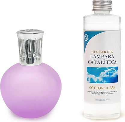 Lámpara Catalítica Fucsia Mate + Fragancia Cotton Clean 200ml - Elimina Malos Olores, Impurezas Y Perfuma_0