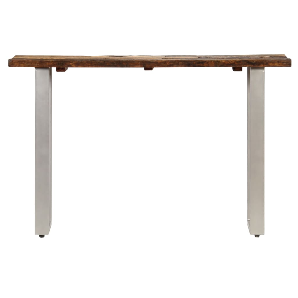 Mesa Consola Madera Reciclada Y Acero 120x35x76 Cm_2