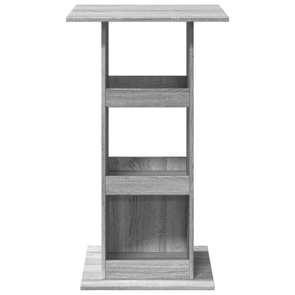 Mesa Alta Bar Con Almacenaje Madera Gris Sonoma 60x60x102 Cm_2