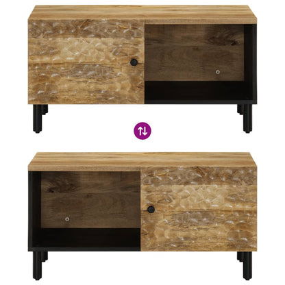 Mesa De Centro De Madera Maciza De Mango 80x50x40 Cm_4