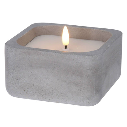 Well Home Vela Led Formato Cuadrado Color Gris 12x12x6,5cm_0