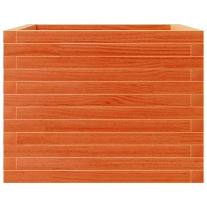 Jardinera De Madera Maciza De Pino Marrón Cera 60x60x45,5 Cm_4