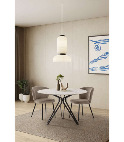 Mesa Para Comedor Redonda Fija Md-malena Acabado Cerámica Blanca, 120cm(ancho) 76cm(altur_5
