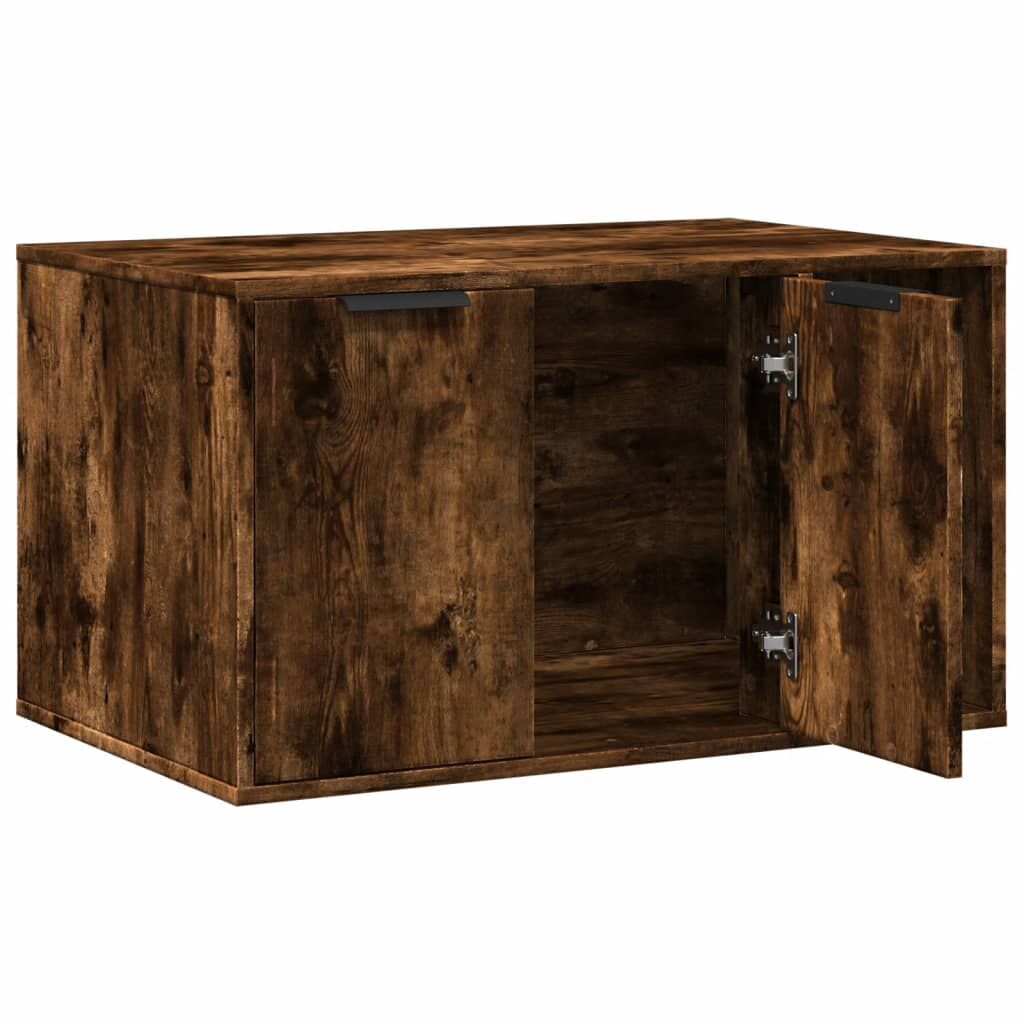 Vidaxl Mueble Arenero Para Gatos Madera Roble Ahumado 80x50x45 Cm_3