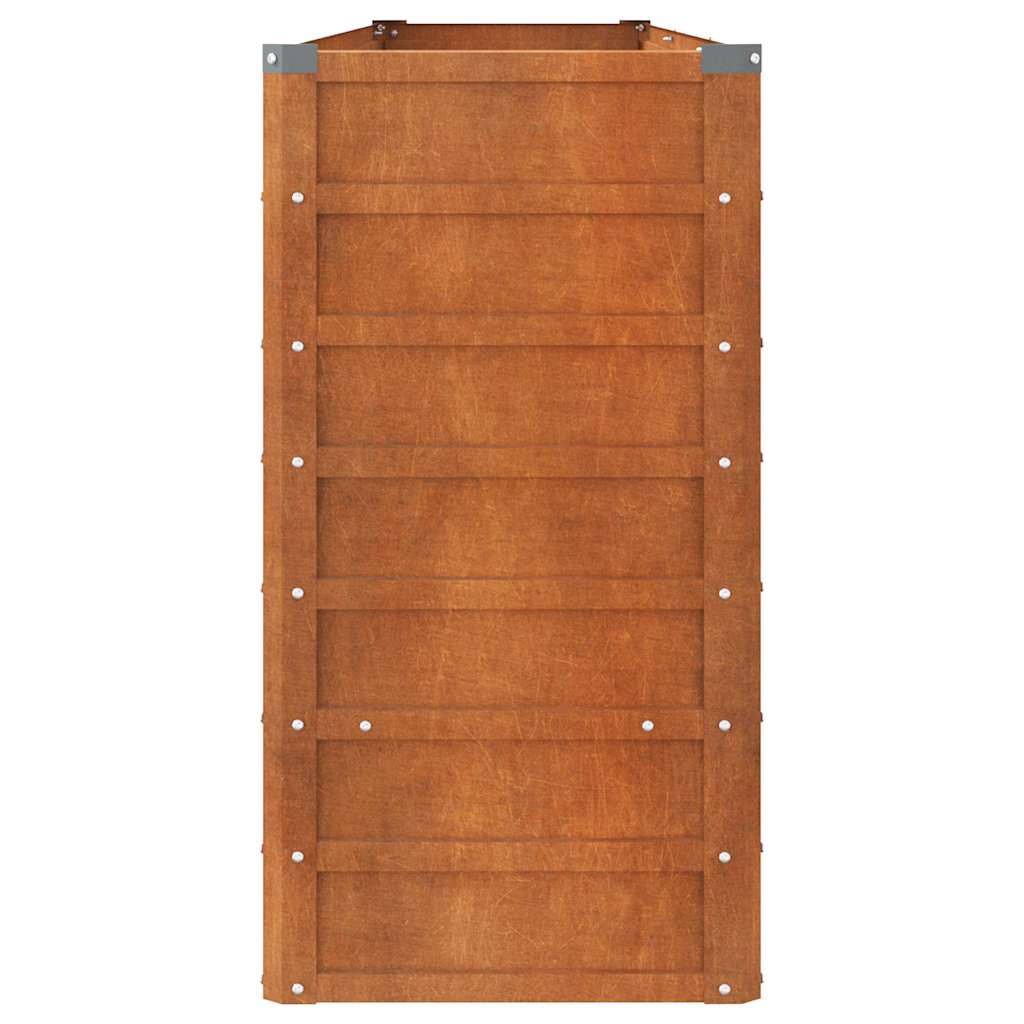 Arriate Oxidado De Acero Corten 240x40x77 Cm_3