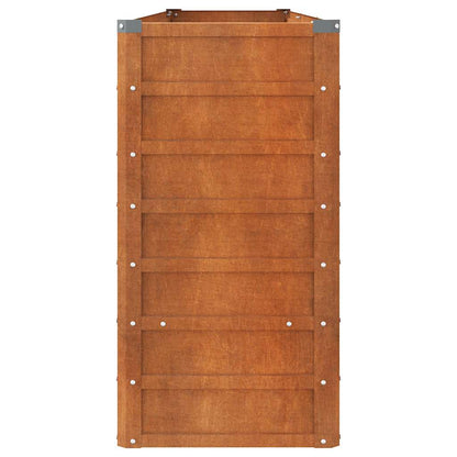 Arriate Oxidado De Acero Corten 240x40x77 Cm_3