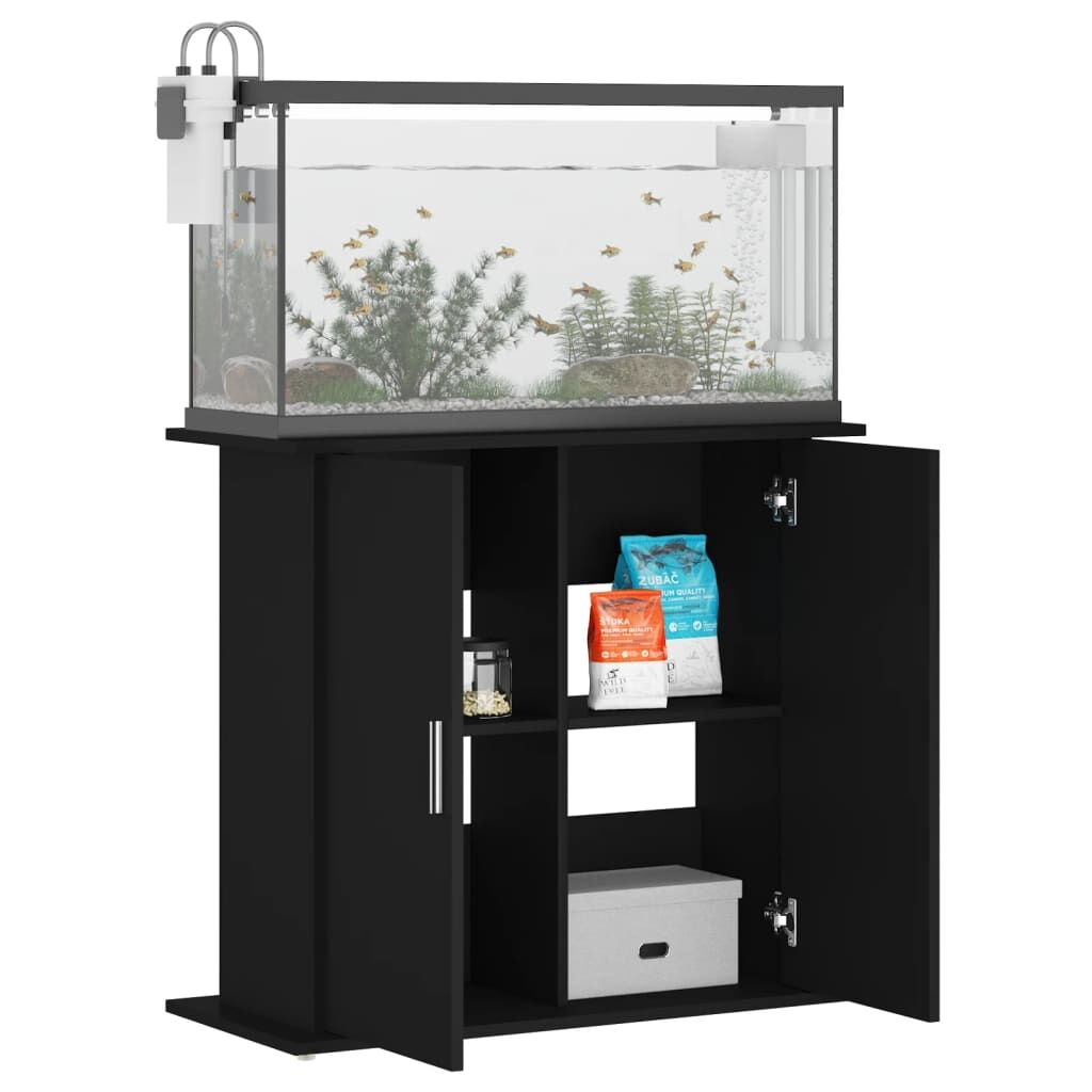 Vidaxl Soporte Para Acuario Madera De Ingeniería Negro 81x36x73 Cm_3