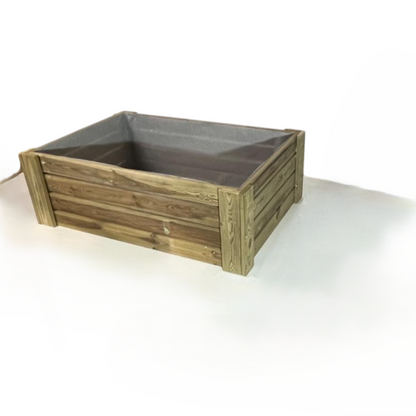 Cajón De Cultivo Natura. Altura De 40 Cm. Sin Base. Vidahuerto 120x120x40 Cm.