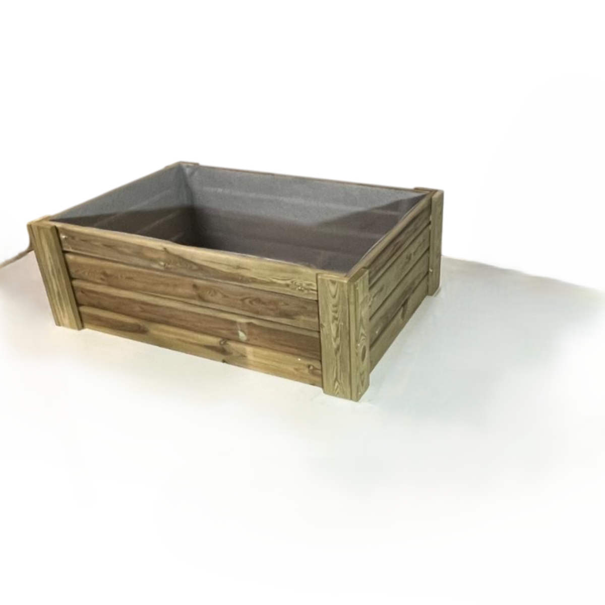 Cajón De Cultivo Natura. Altura De 40 Cm. Sin Base. Vidahuerto 120x120x40 Cm._1