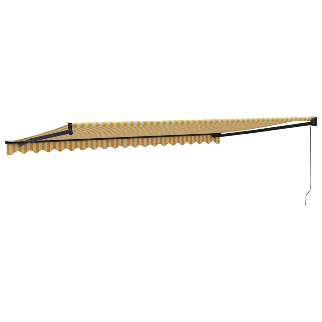 Toldo Retráctil Aluminio Y Tela Amarillo Y Blanco 5x3 M_4