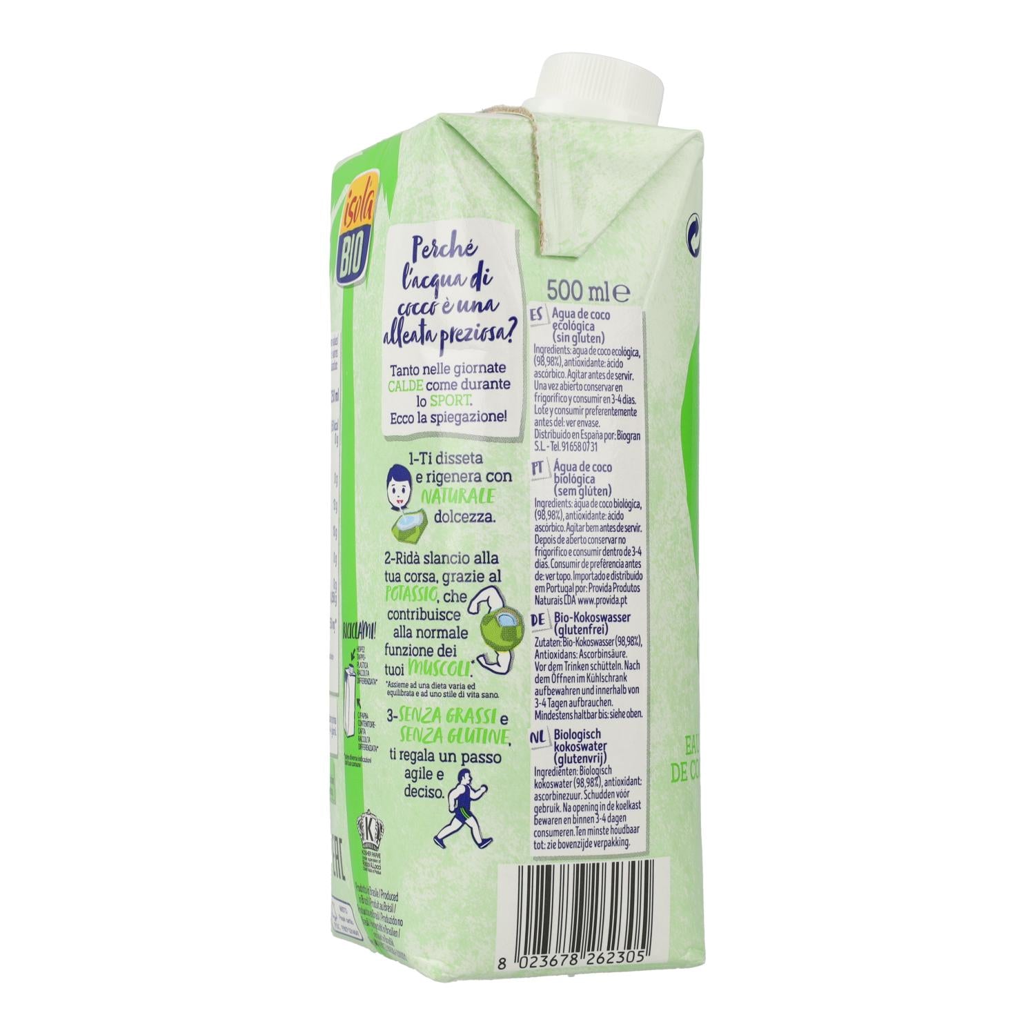 Pack 6x Agua de Coco BIO Isola Bio 500 ml