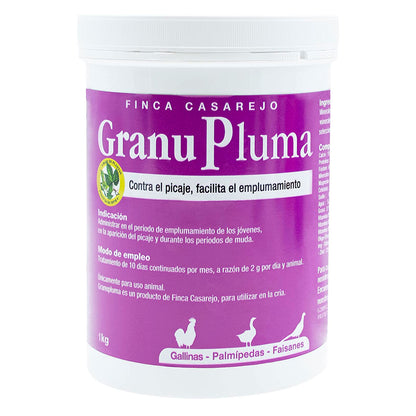 GranuPluma (1Kg) - Apoyo nutricional para la época de muda de las aves - Favorece el Emplumamiento - Formato granulado_0